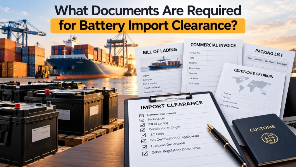 Battery import clearance documents