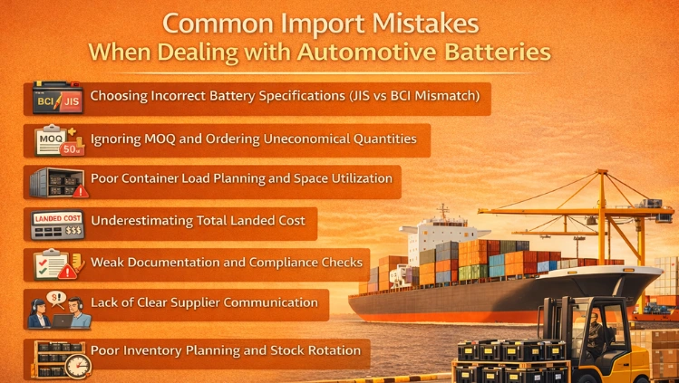 Common Mistakes to Avoid When Importing Car Batteries