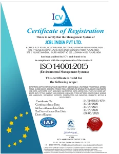JCBL India Batteries - ISO 14001:2015 Certification