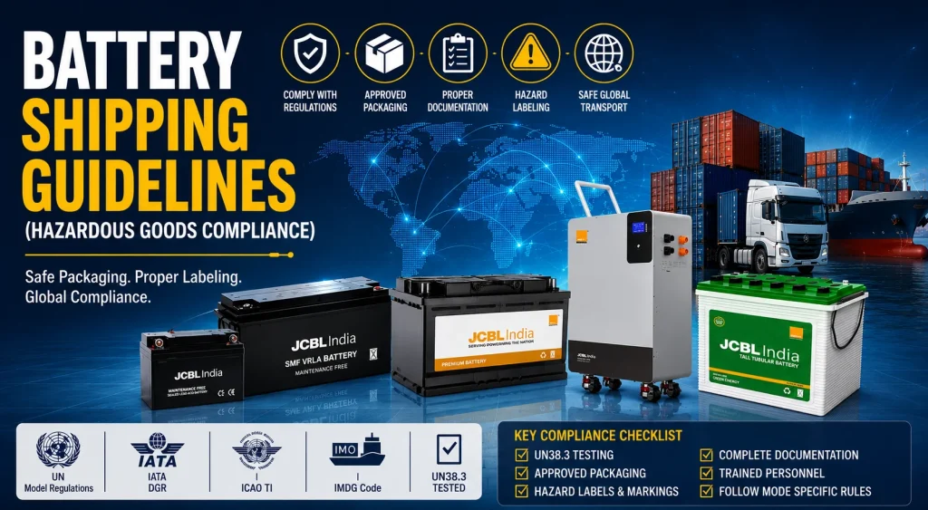 Battery shipping guidelines and hazardous goods compliance