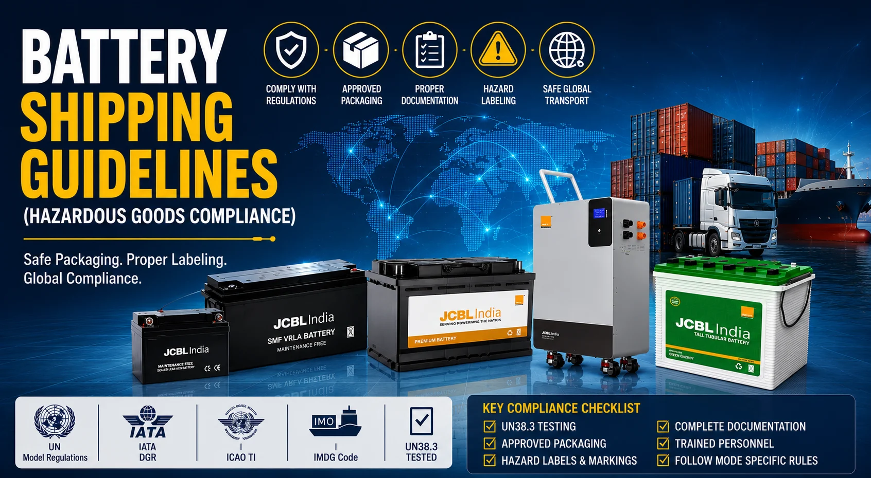 Battery shipping guidelines and hazardous goods compliance