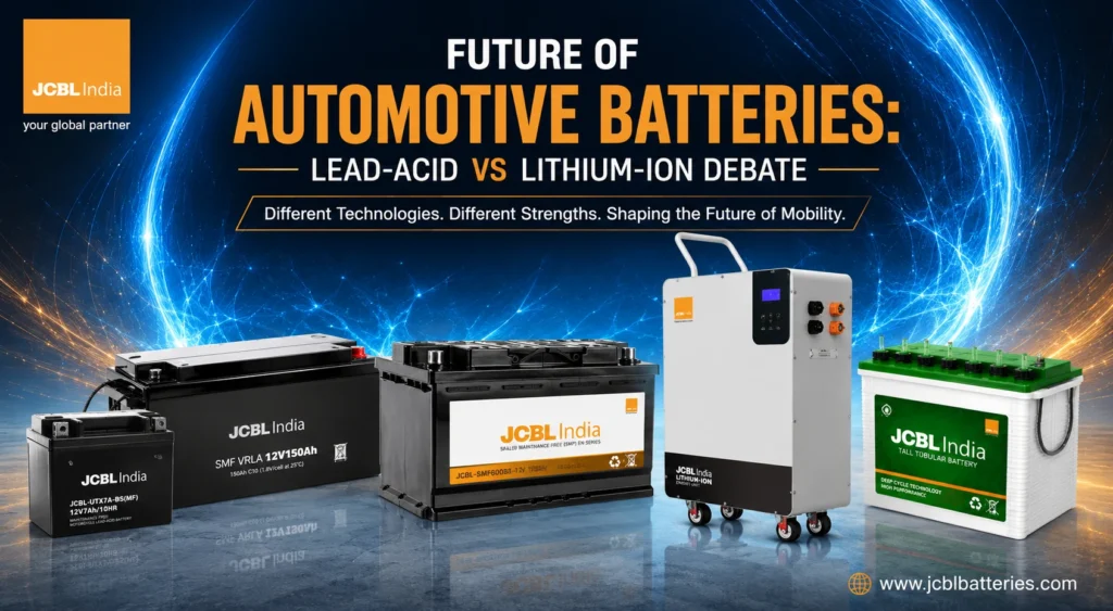 Future of automotive batteries comparing lead-acid and lithium-ion battery technologies