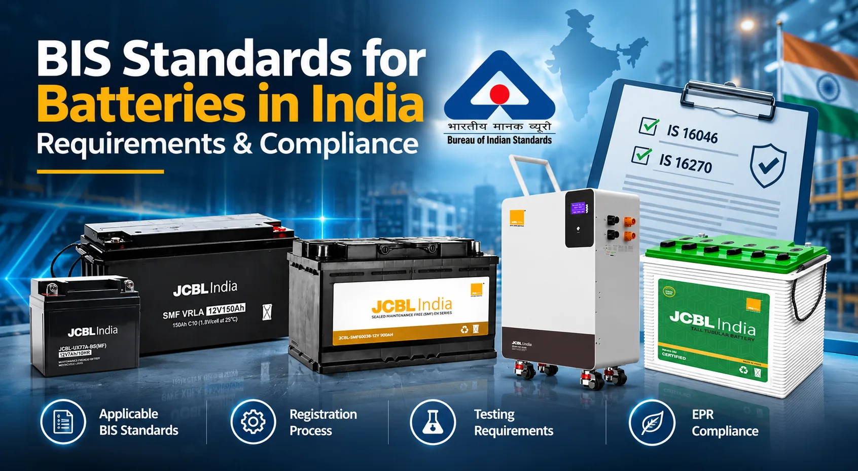 BIS standards for batteries in India and compliance requirements