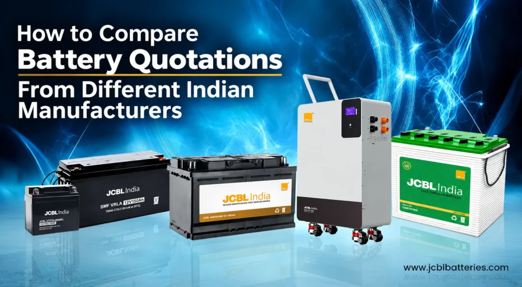 How to compare battery quotations from different Indian manufacturers