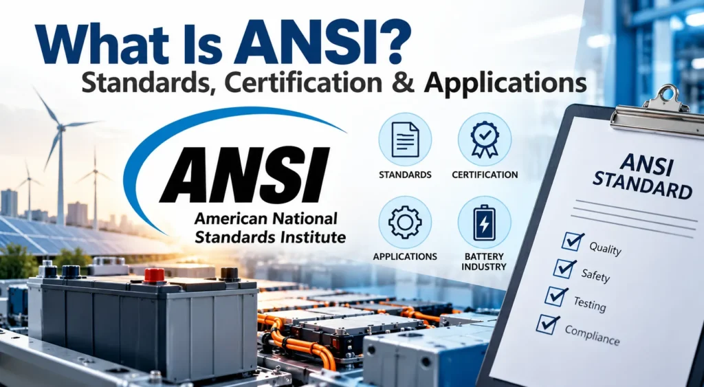What Is ANSI? Standards, Certification and Applications for Battery Industry